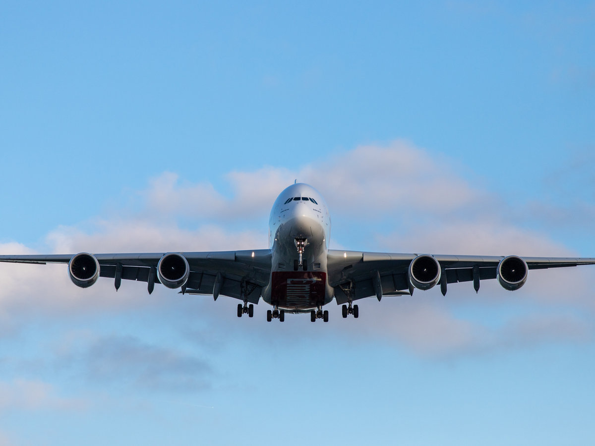Commercial airliner on stand